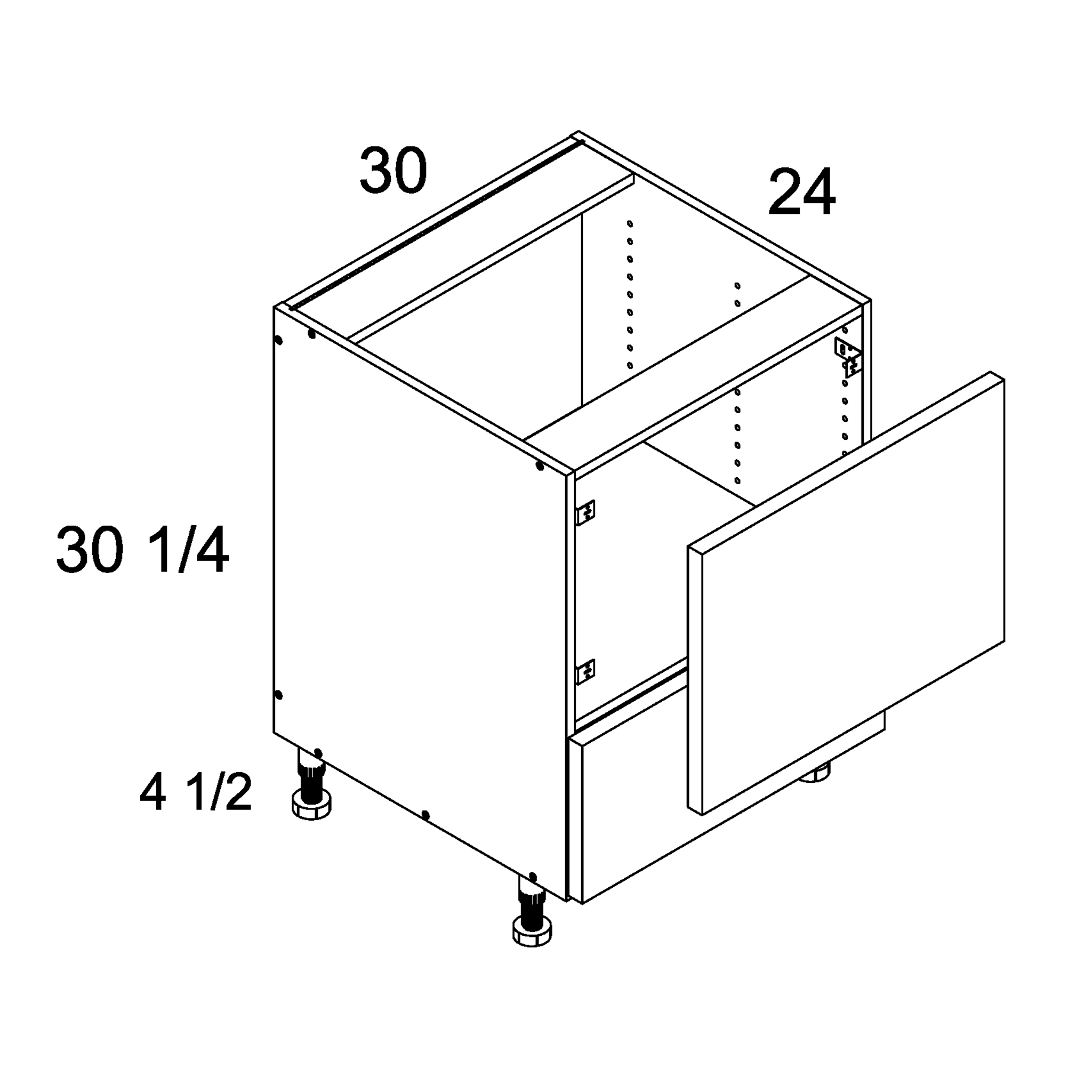 US CABINETS-ALPINE -TORINO-WHITE PINE-WHITE -MICROWAVE -BASES