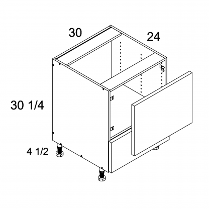 US CABINETS-ALPINE-PALERMO-WHITE -MICROWAVE -BASES