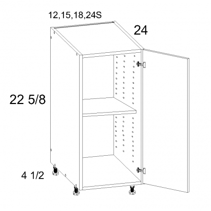 US CABINETS-ALPINE -TORINO-WHITE PINE-ONE -DOOR -DESK -BASE