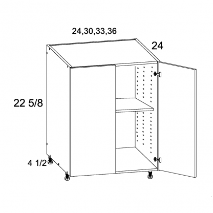 US CABINETS-ALPINE-PALERMO-TWO -DOOR -DESK -BASE