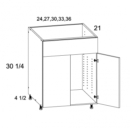 US CABINETS-ALPINE -TORINO-WHITE PINE-VANITY -SINK -BASE -FALSE -FRONT -TWO -DOOR