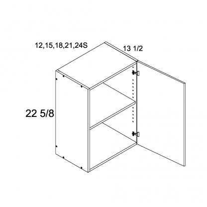 US CABINETS-ALPINE-PALERMO-22 5/8" -H -ONE -DOOR -WALL -CABINETS