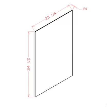 US Cabinets-Highland-Shaker-White-BASE-SKIN-VENEER-PANEL