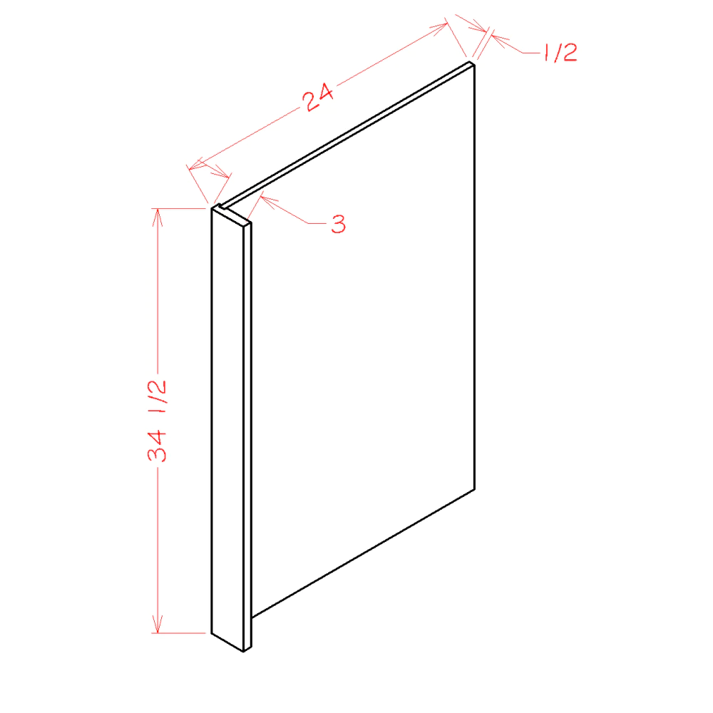 US Cabinets-Highland-Shaker-Grey-DISHWASHER-RETURN-PANEL