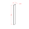 US Cabinets-Highland-Torrance-White-3"W-TALL-FILLER