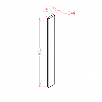 US Cabinets-Highland-Torrance-White-3"W-TALL-FILLER