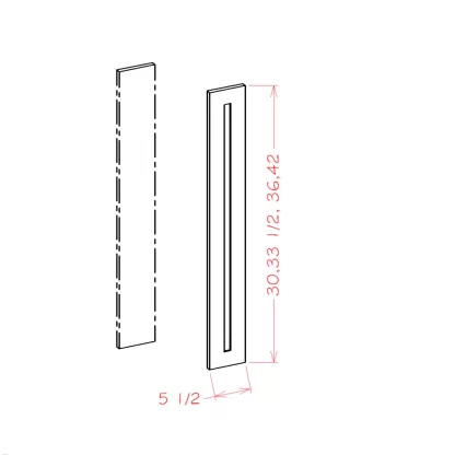 US Cabinets-Highland-Shaker-White-DECORATIVE-FILLER-OVERLAYS