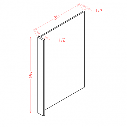 US Cabinets-Highland-Shaker-Cinder-30"W-REFRIGERATOR-END-PANEL