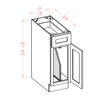 US Cabinets-Highland-Shaker-Cinder-TRAY-DIVIDER-BASE-KITS