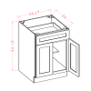 US Cabinets-Highland-Casselberry-Saddle-DOUBLE-DOOR-SINGLE-DRAWER-BASES