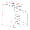 US Cabinets-Highland-Casselberry-Saddle-SINGLE-DOOR-SINGLE-DRAWER-TWO-ROLLOUT-SHELF-BASE-KITS