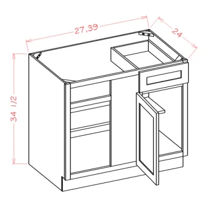 US Cabinets-Highland-Shaker-White-BLIND-BASES