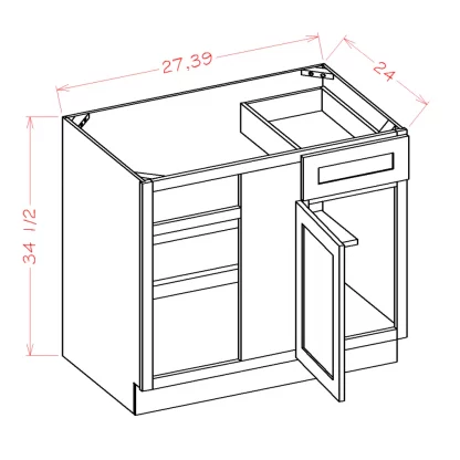 US Cabinets-Highland-Shaker-Dove-BLIND-BASES