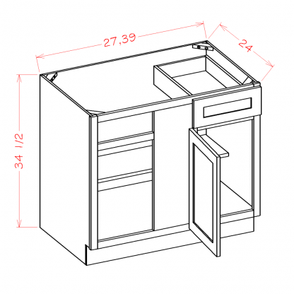 US Cabinets-Highland-Shaker-Cinder-BLIND-BASES