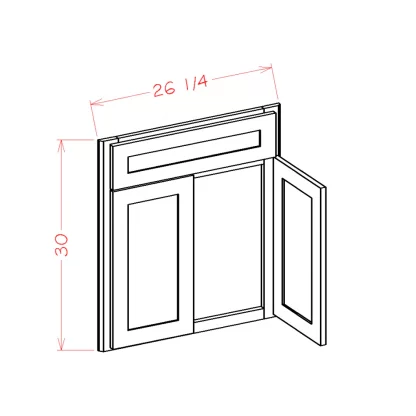 US Cabinets-Highland-Shaker-Grey-DIAGONAL-CORNER-SINK-BASE-FRONTS