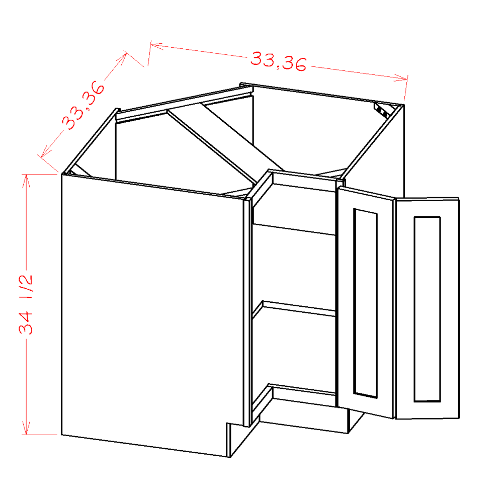 US Cabinets-Highland-Casselberry-Antique White-BASE-EASY-REACH-CABINETS-WITHOUT-LAZY-SUSAN-TRAYS