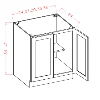 US Cabinets-Highland-Shaker-White-DOUBLE-FULL-HEIGHT-DOOR-BASES