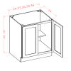 US Cabinets-Highland-Casselberry-Saddle-DOUBLE-FULL-HEIGHT-DOOR-BASES