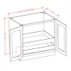 US Cabinets-Highland-Shaker-White-DOUBLE-FULL-HEIGHT-DOOR-TWO-ROLLOUT-SHELF-BASE-KITS
