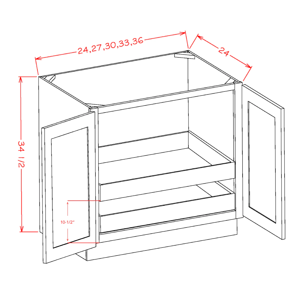 US Cabinets-Highland-Shaker-Grey-DOUBLE-FULL-HEIGHT-DOOR-TWO-ROLLOUT-SHELF-BASE-KITS