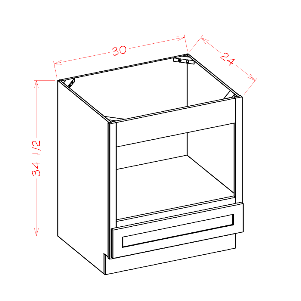 US Cabinets-Highland-Shaker-Cinder-BASE-MICROWAVE-CABINET