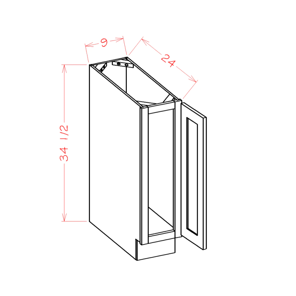 US Cabinets-Highland-Shaker-White-TRAY-BASE