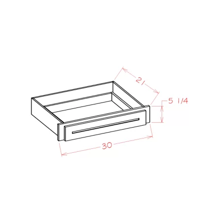 US Cabinets-Highland-Shaker-Grey-DESK-KNEE-DRAWER