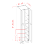 US Cabinets-Highland-Casselberry-Antique White-FOUR-DOOR-UTILITY-ROLLOUT-SHELF-CABINET-KIT
