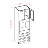 US Cabinets-Highland-Shaker-White-OVEN-CABINETS