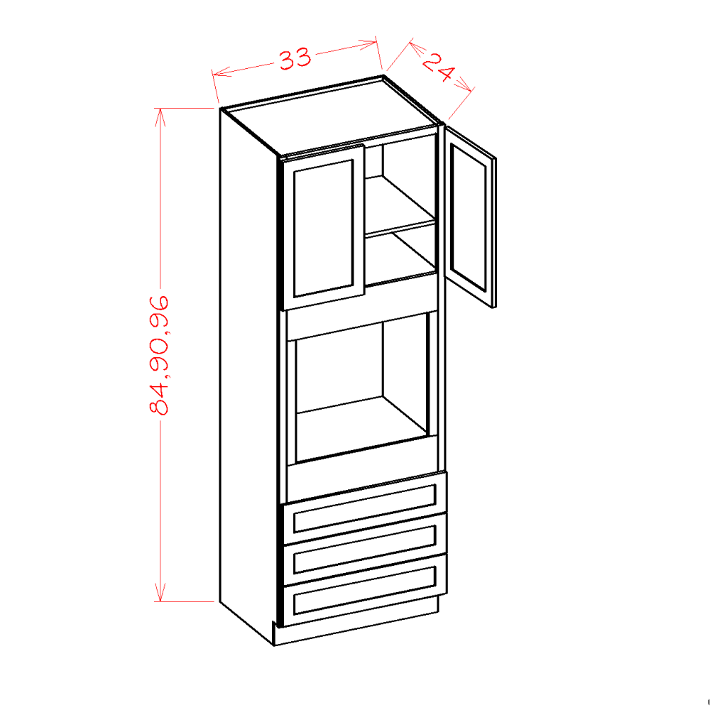 US Cabinets-Highland-Casselberry-Saddle-OVEN-CABINETS