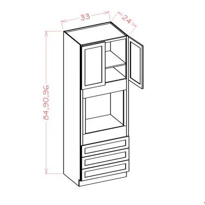 US Cabinets-Highland-Shaker-Grey-OVEN-CABINETS