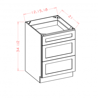 US Cabinets-Highland-Casselberry-Antique White-VANITY-DRAWER-BASES