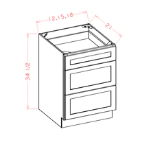 US Cabinets-Highland-Shaker-White-VANITY-DRAWER-BASES