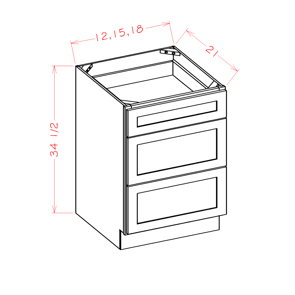 US Cabinets-Highland-Casselberry-Saddle-VANITY-DRAWER-BASES