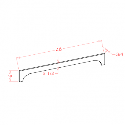 US Cabinets-Highland-Shaker-Cinder-CROWN-VALANCE