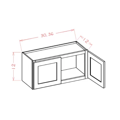 US Cabinets-Highland-Shaker-White-12"-HIGH-BRIDGE-CABINETS