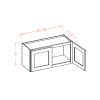 US Cabinets-Highland-Casselberry-Saddle-15"-HIGH-BRIDGE-CABINETS