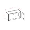 US Cabinets-Highland-Shaker-Dove-18"-HIGH-BRIDGE-CABINETS
