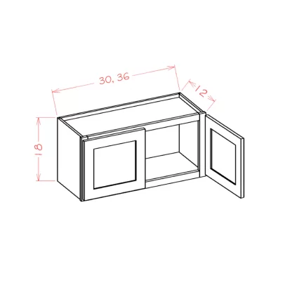 US Cabinets-Highland-Shaker-Dove-18"-HIGH-BRIDGE-CABINETS