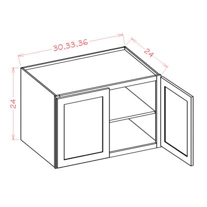 US Cabinets-Highland-Shaker-Cinder-24"-HIGH-WALL-REFRIGERATOR-CABINETS