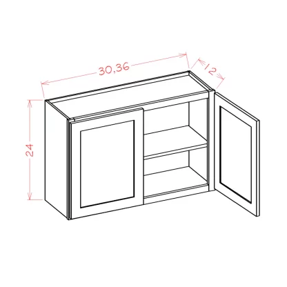 US Cabinets-Highland-Torrance-White-24"-HIGH-BRIDGE-CABINETS