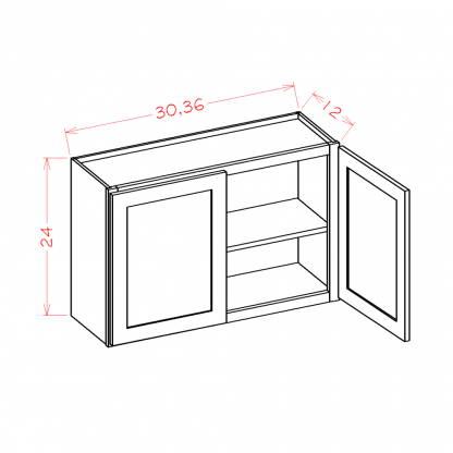 US Cabinets-Highland-Shaker-Cinder-24"-HIGH-BRIDGE-CABINETS