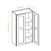 US Cabinets-Highland-Casselberry-Saddle-DOUBLE-GLASS-DOOR-WALL-CABINETS