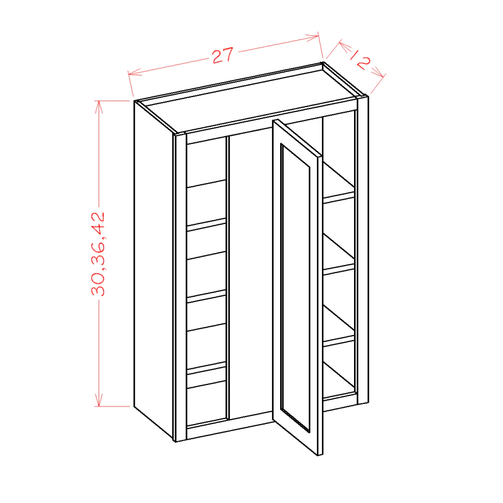 US Cabinets-Highland-Shaker-Dove-WALL-BLIND-CORNER-CABINETS