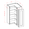 US Cabinets-Highland-Casselberry-Antique White-WALL-EASY-REACH-CABINETS