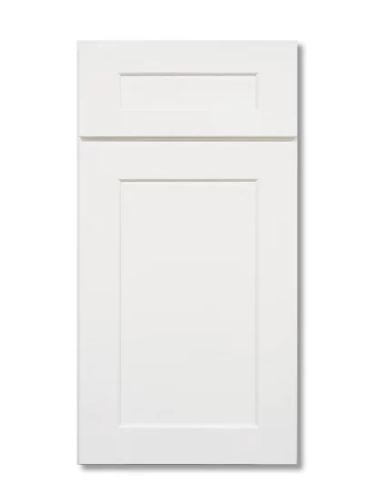 US Cabinets-Highland-Shaker-White-12"-HIGH-DOUBLE-GLASS-DOOR-WALL-STACKER-CABINETS - Image 2