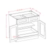 US Cabinets-Highland-Torrance-White-DOUBLE-DOOR-DOUBLE-DRAWER-ONE-ROLLOUT-SHELF-BASE-KITS