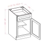 US Cabinets-Highland-Shaker-Dove-SINGLE-DOOR-SINGLE-DRAWER-BASES