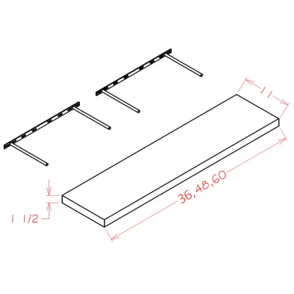 US Cabinets-Highland-Torrance-White-FLOATING-SHELF