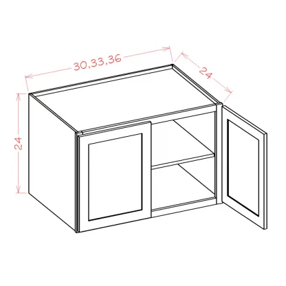 US Cabinets-Highland-Shaker-White-24"-HIGH-WALL-REFRIGERATOR-CABINETS